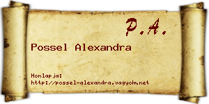 Possel Alexandra névjegykártya